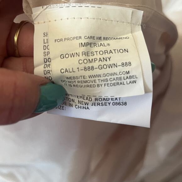 Cameron Blake Gown Formal Beige Silk Beaded Sequin Mother of Bride Feminine 10 - Picture 12 of 13